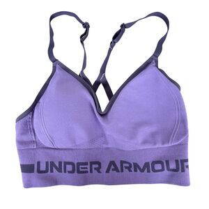 Under Armour Purple Racerback Compression Sports Bra Women's Small Padded